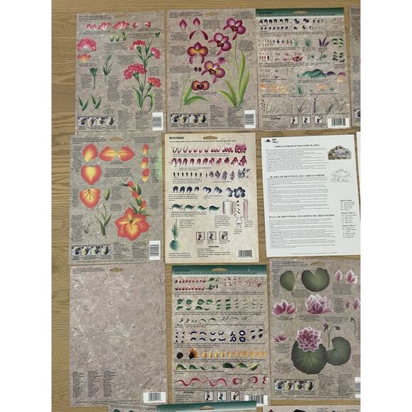 Donna Dewberry Painting Guides Folk Art Plaid One Stroke Cottage Floral Lot 20 - Picture 7 of 11